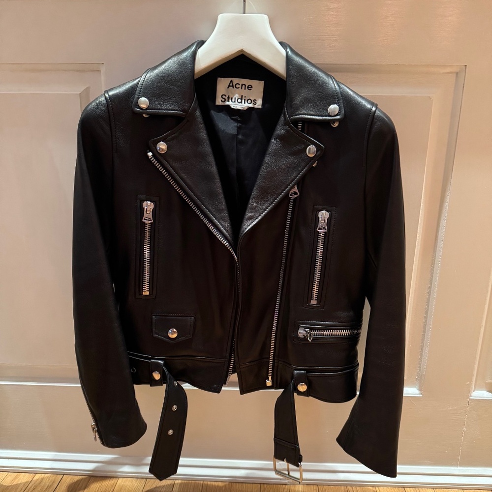 ACNE STUDIOS Belted Leather Jacket - Picture 5 of 16